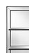 Oriel 24 x 47 Inch Rectangular 3-Shelf Wall Mirror Silver