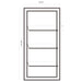 Oriel 24 x 47 Inch Rectangular 3-Shelf Wall Mirror Silver