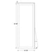 Soline 22 x 61 Inch Framed Standing Floor Mirror Silver
