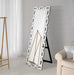 Tavin 24 x 65 Inch Geometric Frame Standing Mirror Silver