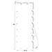 Tavin 24 x 65 Inch Geometric Frame Standing Mirror Silver
