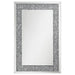 Valerie 24 x 36 Inch Acrylic Crystal Wall Mirror Silver