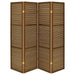 Browning 4-panel Bamboo Room Divider Folding Screen Walnut