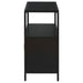 Amherst 2-door Radio Weave Cane Metal Accent Cabinet Black
