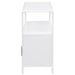 Amherst 2-door Radio Weave Cane Metal Accent Cabinet White