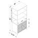 Amherst 3-shelf Radio Weave Cane Metal Accent Cabinet Black