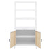 Amherst 3-shelf Radio Weave Cane Metal Accent Cabinet White