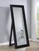 Cadence Tempered Glass Full Length Standing Mirror Black Oak