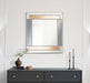 Braylin 38 x 40 Inch Wall Mirror Champagne and Silver