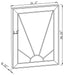 Calixte 32 x 39 Inch Wall Mirror Champagne and Silver