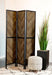 Marlene 3-Panel Room Divider Folding Screen Rustic Tobacco