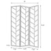Mila 3-Panel Room Divider Folding Shoji Screen Walnut