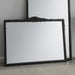 Sylvie 40 x 30 Inch French Provincial Mantle Mirror Black