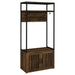 Quincy 2-door Coat Rack Hall Tree Storage Bench Dark Pine
