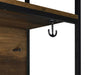 Quincy 2-door Coat Rack Hall Tree Storage Bench Dark Pine