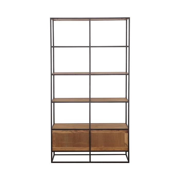 Belcroft 74-inch 4-drawer Storage Bookshelf Natural Acacia