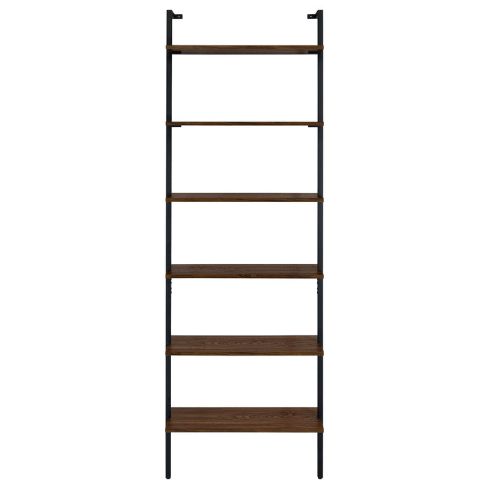 Owens 96-inch 6-shelf Wall Bookshelf Walnut