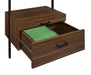 Owens 96-inch 4-shelf Storage Wall Bookshelf Walnut