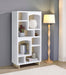 Dalton 65-inch 6-shelf Bookcase White and Distressed Pine
