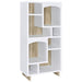 Dalton 65-inch 6-shelf Bookcase White and Distressed Pine