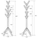 Margaret Solid Wood Coat Rack Clothing Hanger Cappuccino