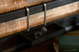 Purston 55-inch Writing Desk with Storage Black and Brass