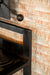 Purston 55-inch Writing Desk with Storage Black and Brass