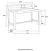 Purston 55-inch Writing Desk with Storage Black and Brass