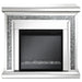 Lorelai Mirrored Freestanding Electric Fireplace Silver