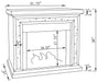 Lorelai Mirrored Freestanding Electric Fireplace Silver