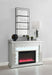 Gilmore Mirrored Freestanding Electric Fireplace Silver