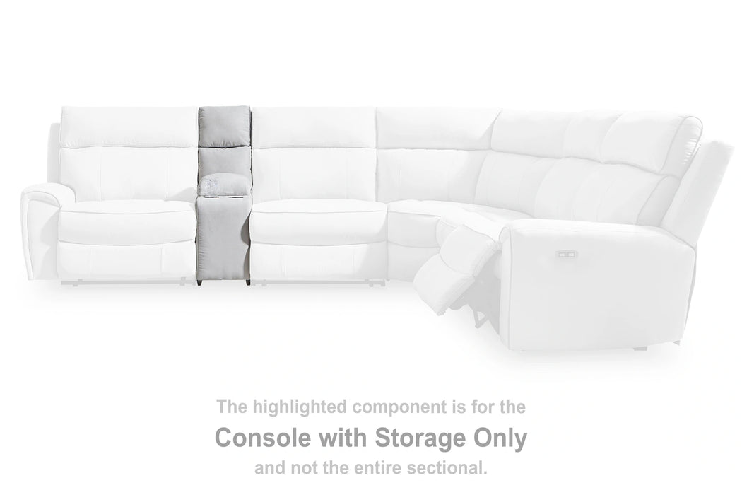 Social Pointe Reclining Sectional with Storage Consoles