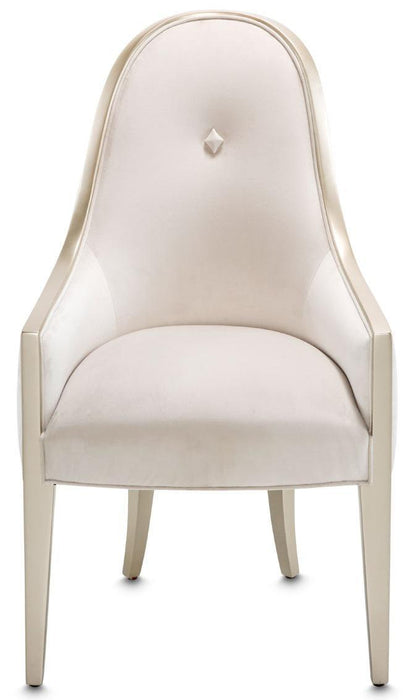 Furniture London Place Arm Chair in Creamy Pearl (Set of 2)