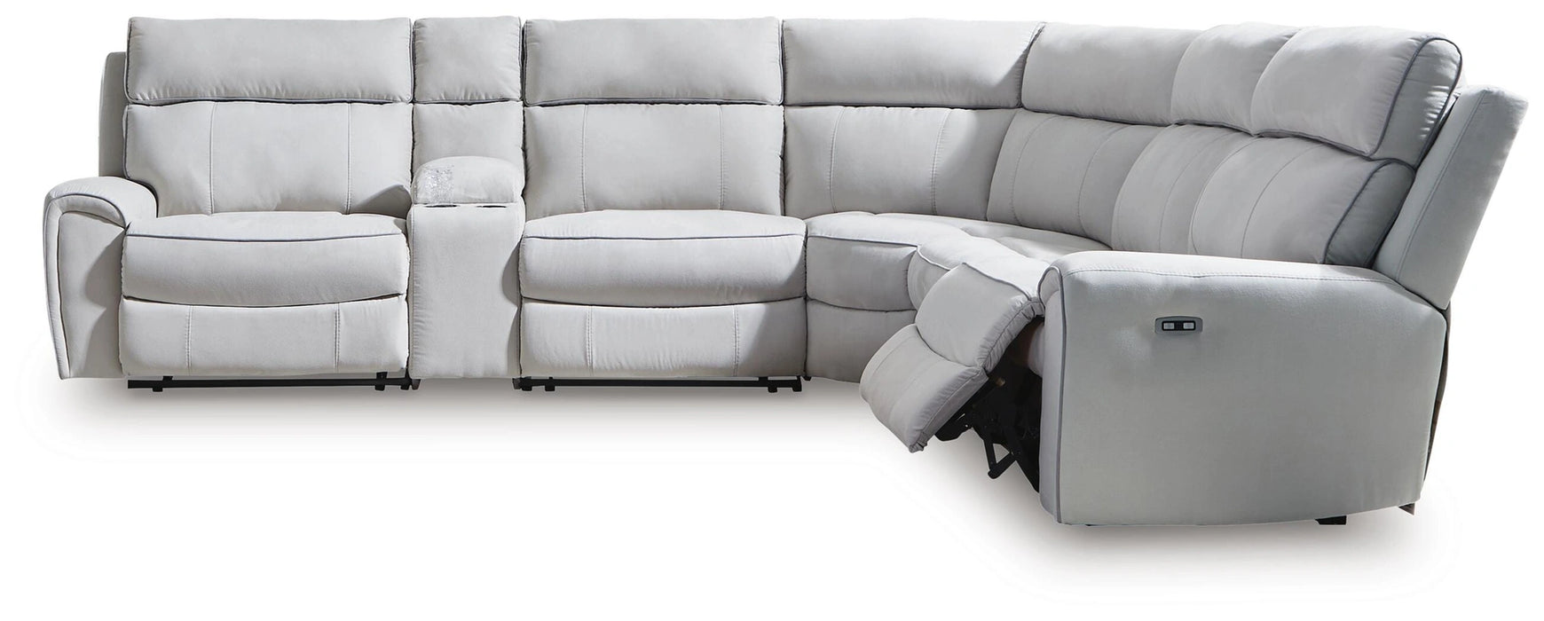 Social Pointe Reclining Sectional with Storage Console