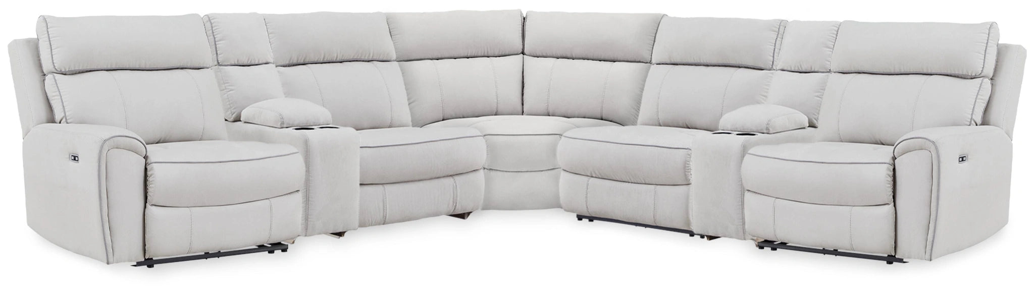 Social Pointe Reclining Sectional with Storage Consoles