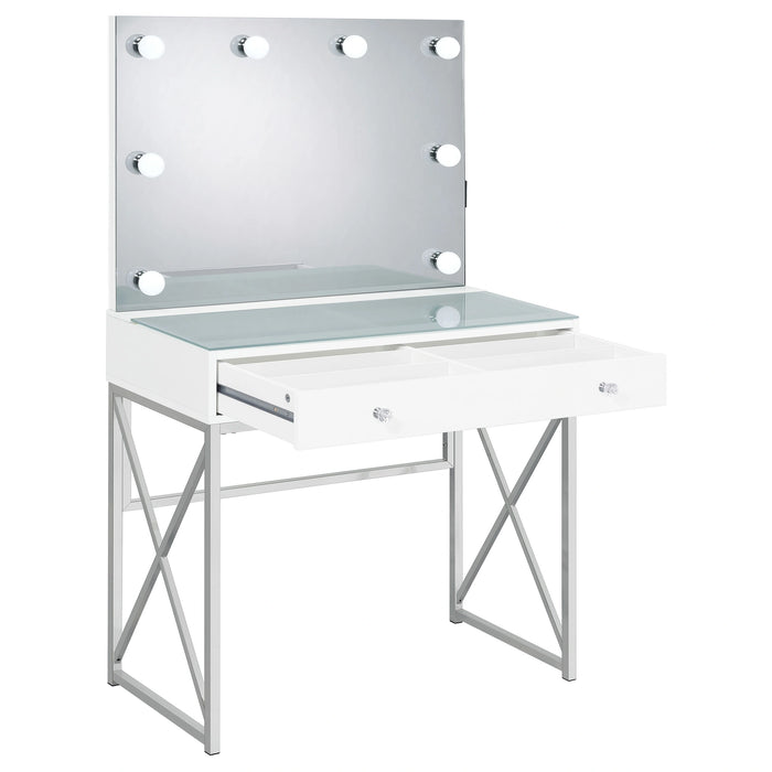 Eliza Makeup Vanity Table with LED Mirror and Stool